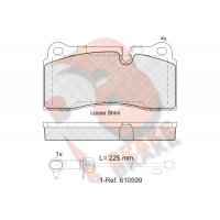 RB2121-203 R BRAKE Комплект гальмівних колодок дисковий гальм