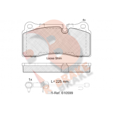 RB2121-203 R BRAKE Комплект гальмівних колодок дисковий гальм