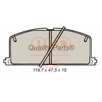 704-17090 IAP QUALITY PARTS КомплеК т гальмівних колодок, дискове гальмо