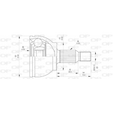 CVJ5628.10 OPEN PARTS Шарнирный комплект, Привідний вал