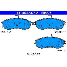 13.0460-5875.2 ATE Комплект гальмівних колодок дисковий гальм