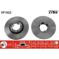 DF1622 TRW Гальмівний диск