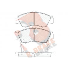 RB0958 R BRAKE Комплект гальмівних колодок дисковий гальм
