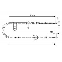 1 987 482 165 BOSCH Тросик, cтояночный тормоз