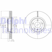 BG4346C DELPHI Гальмівний диск