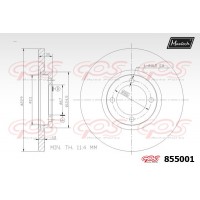 855001 MAXTECH Гальмівний диск