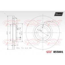 855001 MAXTECH Гальмівний диск