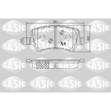 6216160 SASIC КомплеК т гальмівних колодок, дискове гальмо