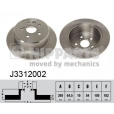 J3312002 NIPPARTS Гальмівний диск