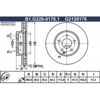 B1.G228-0176.1 GALFER Гальмівний диск