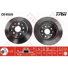 DF4509 TRW Гальмівний диск