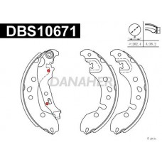DBS10671 DANAHER Комплект гальмівних колодок