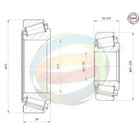 70-010007 MULTIPARTS Комплект підшипника ступиці колеса