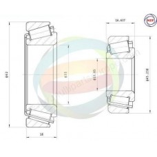 70-010007 MULTIPARTS Комплект підшипника ступиці колеса