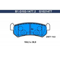 B1.G102-1477.2 GALFER Комплект гальмівних колодок дисковий гальм