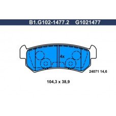 B1.G102-1477.2 GALFER Комплект гальмівних колодок дисковий гальм