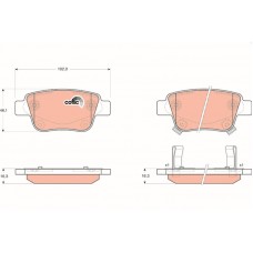 GDB3337 TRW Комплект гальмівних колодок дисковий гальм