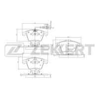 BS-2797 ZEKKERT Комплект гальмівних колодок дисковий гальм