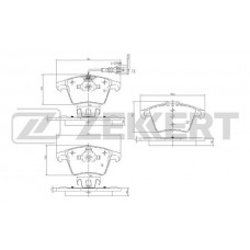 BS-2797 ZEKKERT Комплект гальмівних колодок дисковий гальм