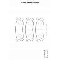 M361A05 NPS Комплект гальмівних колодок дисковий гальм