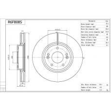 R6F808S AISIN Гальмівний диск