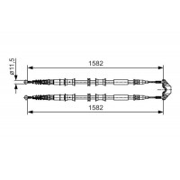 1 987 482 138 BOSCH Тросик, cтояночный тормоз