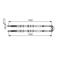 1 987 482 138 BOSCH Тросик, cтояночный тормоз