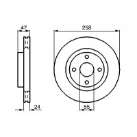 0 986 478 989 BOSCH Гальмівний диск