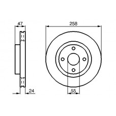 0 986 478 989 BOSCH Гальмівний диск