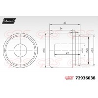 72936038 MAXTECH Поршень корпус скоби гальма