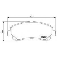 P 79 028 BREMBO Комплект гальмівних колодок дисковий гальм