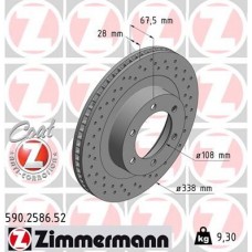 590.2586.52 ZIMMERMANN Гальмівний диск