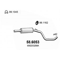 58.6053 ASSO Середній глушник вихлопних газів