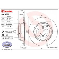 09.A772.11 BREMBO Гальмівний диск