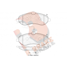 RB1802 R BRAKE Комплект гальмівних колодок дисковий гальм