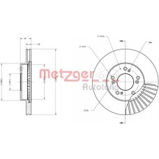 6110249 METZGER Гальмівний диск