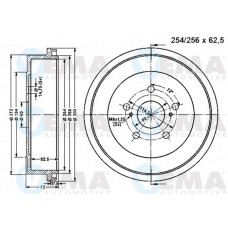 801214 VEMA Гальмівний барабан