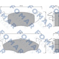 FO 643281 FOMAR Friction Комплект гальмівних колодок дисковий гальм