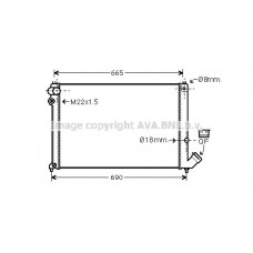 CN2139 AVA QUALITY COOLING Радіатор охолодження двигуна