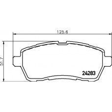 8DB 355 036-561 HELLA Комплект гальмівних колодок дисковий гальм