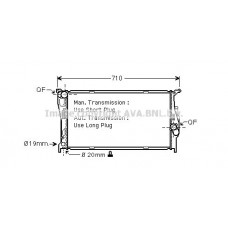 BWA2293 AVA QUALITY COOLING Радіатор охолодження двигуна