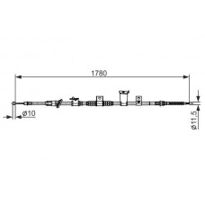 1 987 482 570 BOSCH Тросик, cтояночный тормоз