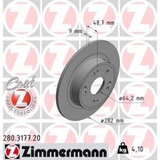 280.3177.20 ZIMMERMANN Гальмівний диск