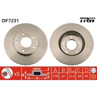 DF7231 TRW Гальмівний диск