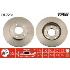 DF7231 TRW Гальмівний диск