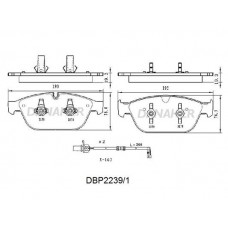DBP2239/1 DANAHER Комплект гальмівних колодок дисковий гальм
