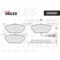 E500061 MILES КомплеК т гальмівних колодок, дискове гальмо