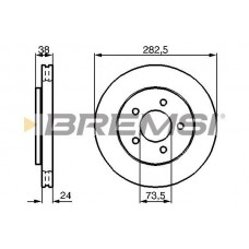 CD7059V BREMSI Гальмівний диск