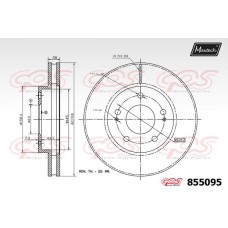 855095 MAXTECH Гальмівний диск