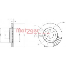 6110248 METZGER Гальмівний диск